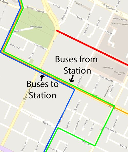 ANZAC Day Bus Diversion Map